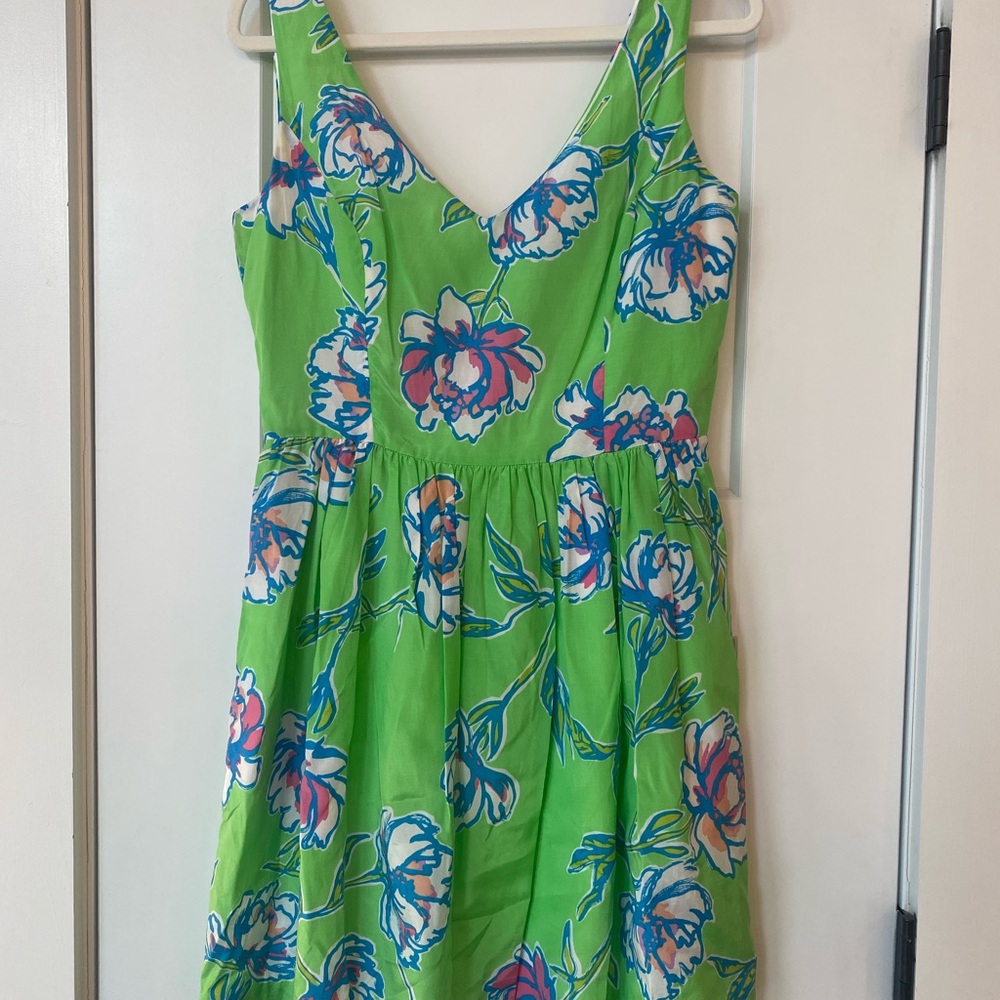 Lilly Pulitzer Blue and Pink Floral Dress
